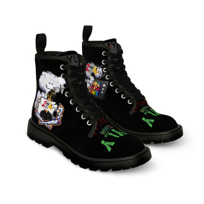 2HY4TV Black Men's Canvas Boots